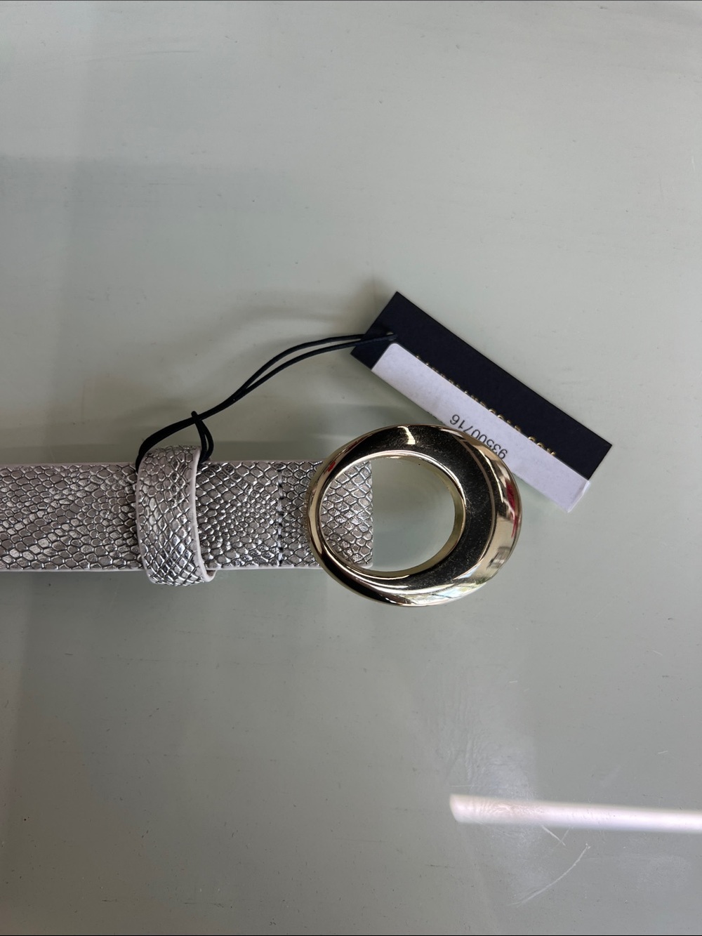 NWT Laurel and Gold Luxe Metallic Snake Belt